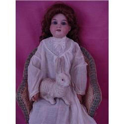 1900's AM 370 24in Bisque Shoulderhead Doll, #1822789