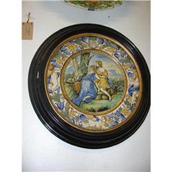 French Framed Faience Plaque #1822871