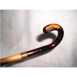 Walking Cane Hand Carved Burl Maple C.1900-1910#1834299