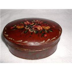 Belgium Tole Tin Box Hand Painted C.1875 #1834302
