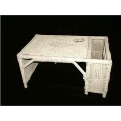 Wicker Bed Tray With Reading Pocket Vintage #1834307