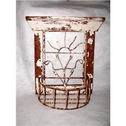 Wall Plant Holder Wood Frame Iron C.1890 #1834308