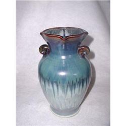 Earthenware Handled Vase Hand Thrown Signed #1834314