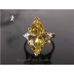 RHJ Canary Cubic Zirconium Marquise Ring #1834319