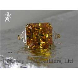 RHJ Sq Canary Cubic Zirconium Radiant Cut Ring #1834322
