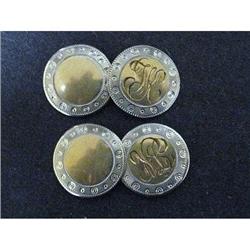 ANTIQUE 14K CUFF LINKS - MONOGRAMS #1834383