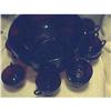 Image 1 : PUNCH SET, RUBY, INCLUDES BOWL WITH 12 CUPS #1834460