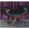 Image 1 : FRENCH VICTORIAN LEATHER BENCH OTTOMAN SETTEE #1835168