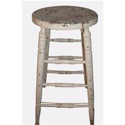 White Wood Stool #1835234