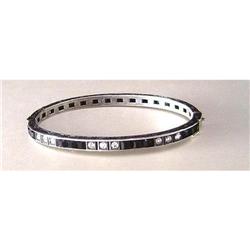 Antique French Jet and Paste Bracelet #1835248