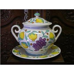 ITALIAN MAJOLICA SOUP TUREEN #1845069