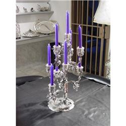 SILVER STERLING 925 JEWISH MENORAH  CANDELABRUM#1845071