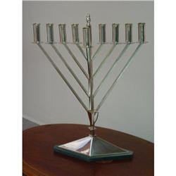 SILVER STERLING 925 JEWISH MENORAH  CANDELABRUM#1845072