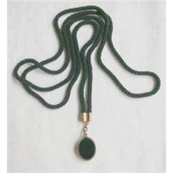 Antique Onyx Locket on Beaded Cord #1845087