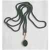 Image 1 : Antique Onyx Locket on Beaded Cord #1845087