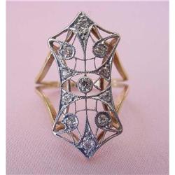 Edwardian Platinum on Gold Diamond Ring #1845101