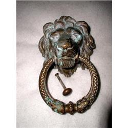 Brass Door Knocker C.19th C England #1845209