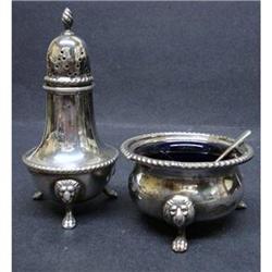 Victorian OPEN SALT CELLAR&PEPPER SHAKER #1845240