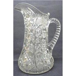 ANTIQUE HEAVY GLASS LARGE JUG  #1845252