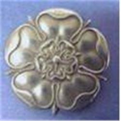 Tudor Rose Sterling Pin Brooch #1845261