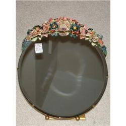 Mirror "Barbola" w/beveled glass and floral #1845333