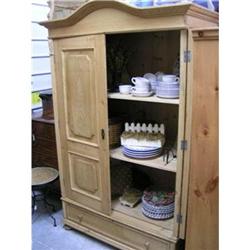 PINE ARMOIRE WITH DOUBLE HINGED DOORS #1845378
