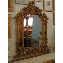 PINE MIRROR ORNATELY CARVED #1845384