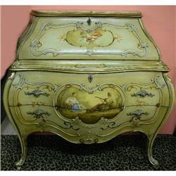 French Paint Decorated Desk Chest  #1845433
