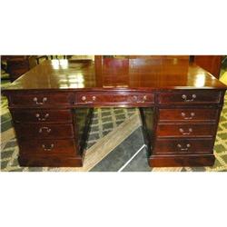 Oversized Antique Mahogany Executive Partner's #1845466