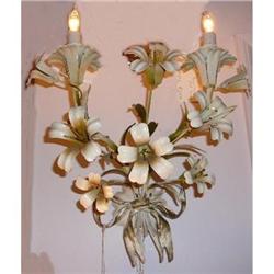 Pair of Tole Sconces Wall Lights Wall Lamps #1845469
