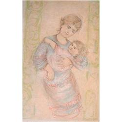 Fair Alice &Baby great gift litho by Edna Hibel#1845492
