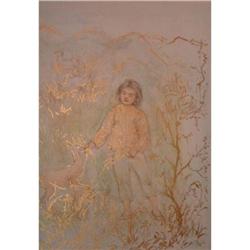 Forest Friends  litho by Edna Hibel #1845498