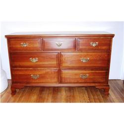 Circa 1940 Cherry Double Dresser Chippendale #1845502