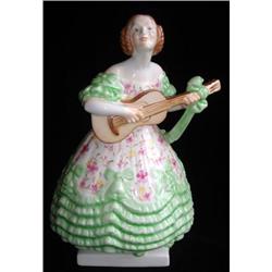 Herend Dary Ne Lady With Guitar Green #1845522