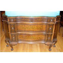 Antique Walnut Dresser with Hand Painted #1845533