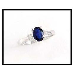 Platinum Sapphire Diamond Ring(was $600) #1845566