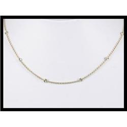 Simple 18K Yellow Gold Diamond Necklace #1845569