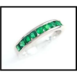 18K White Gold Emerald Band Ring(was $650) #1845573