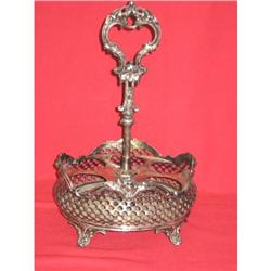 Victorian Silverplate Cruet set holder #1845582