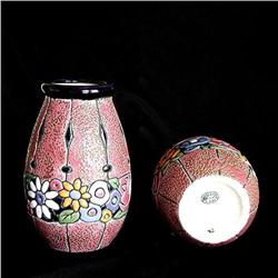 CZECH AMPHORAS  * Matched Pair.  Enameled #1845590