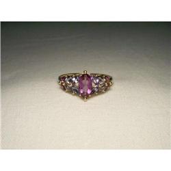 Estate 14K YG Filigree Amethyst Tanzanite Ring #1845675