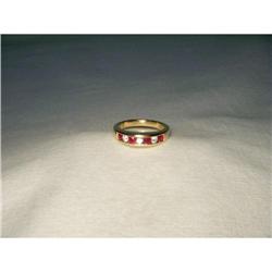 14K Designer Ruby Diamond Stacking Love Band #1845678