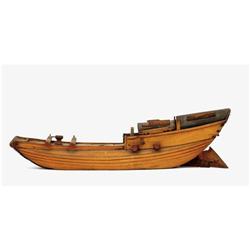 Old Chinese Export  Wood Boat Ship  #1845696