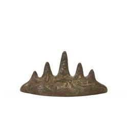 19C Chinese Bronze Scholar Mt Brush Holder  #1845701
