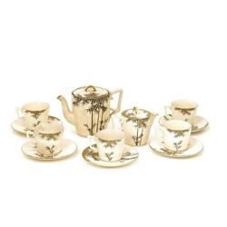 12 Old Japanese Satsuma Bamboo Teaset Teapot Sg#1845739