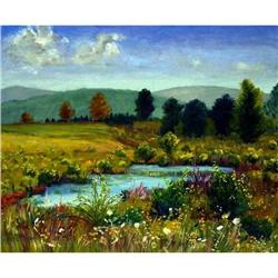 Anne Boysen, Pond at Herrick, Signed Canvas #1845786