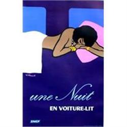 Villemot's " Une Nuit" Poster. Original 1973, A#1845812