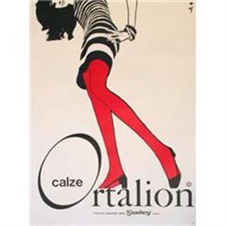 Original Gruau Poster, Calze Ortalion, ca 70s #1845813
