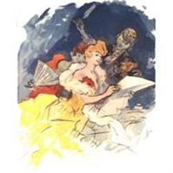 Original CHERET Lithograph,  Figaro, 1896 #1845840