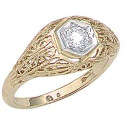 1 carat G VS1 diamond solitaire ring yellow #1845849